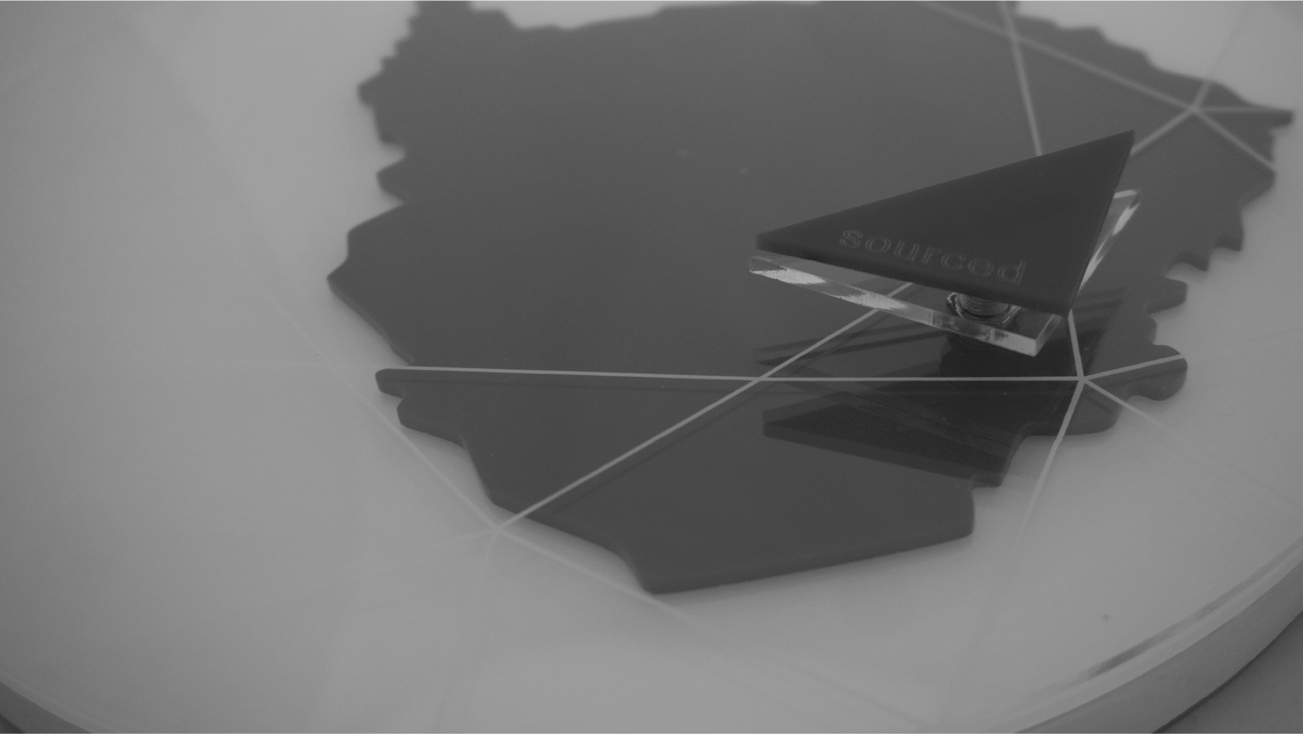 Clock photo greyscale
